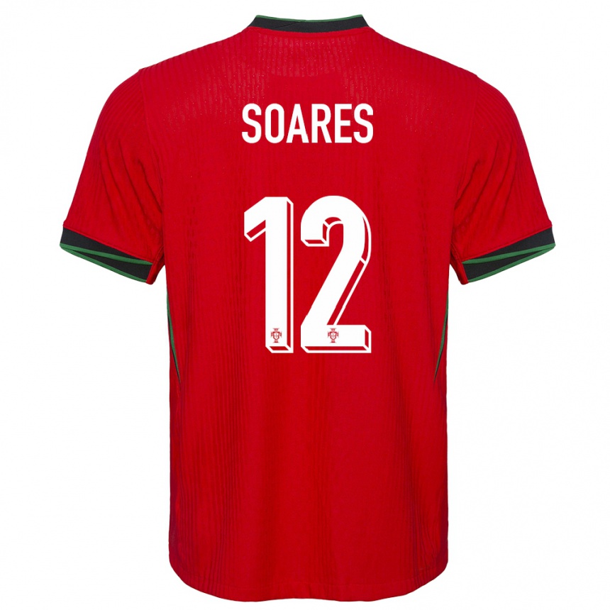 Kids Football Portugal Samuel Soares #12 Red Home Jersey 24-26 T-Shirt