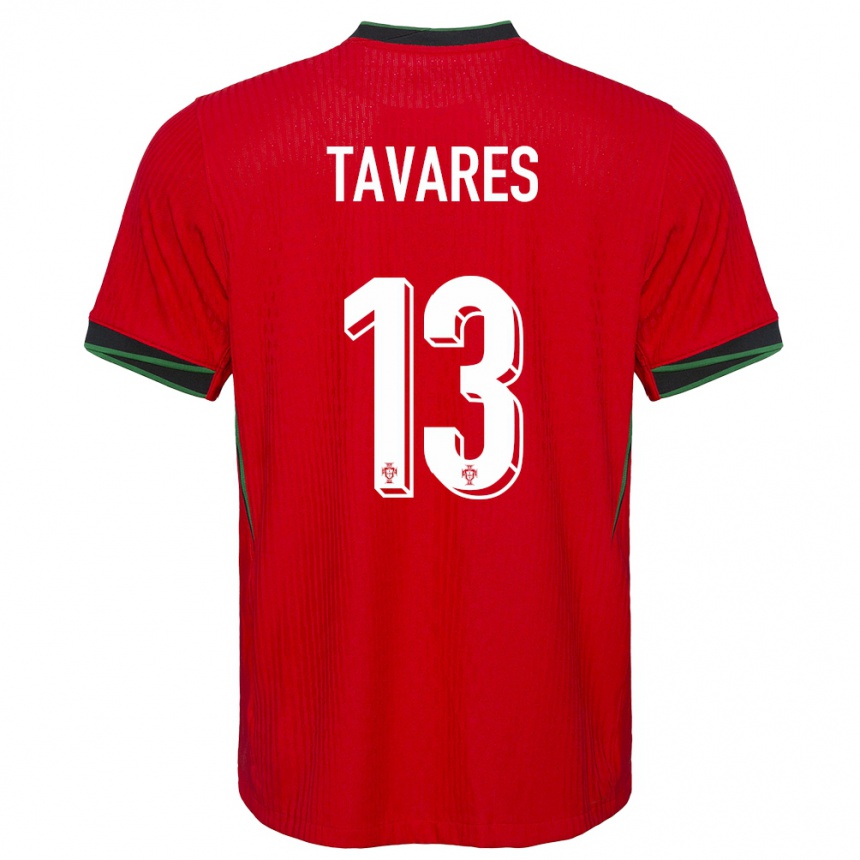 Kids Football Portugal Nuno Tavares #13 Red Home Jersey 24-26 T-Shirt