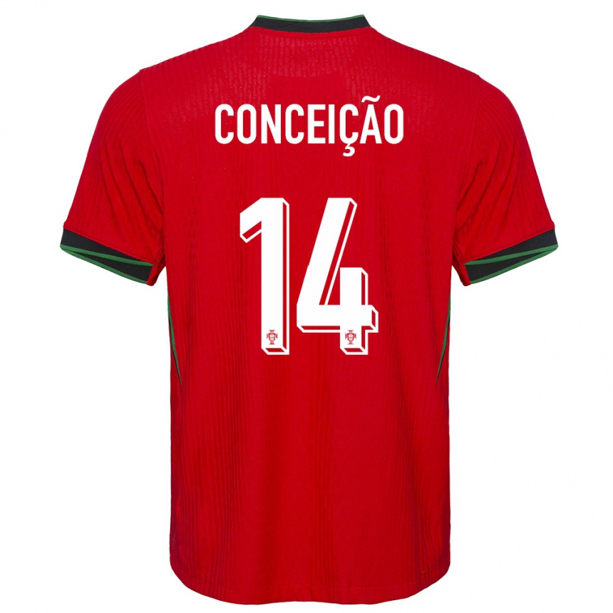 Kids Football Portugal Rodrigo Conceicao #14 Red Home Jersey 24-26 T-Shirt