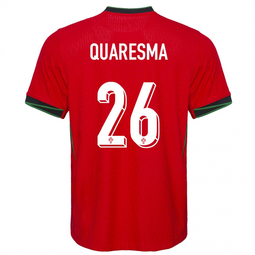 Kids Football Portugal Eduardo Quaresma #26 Red Home Jersey 24-26 T-Shirt