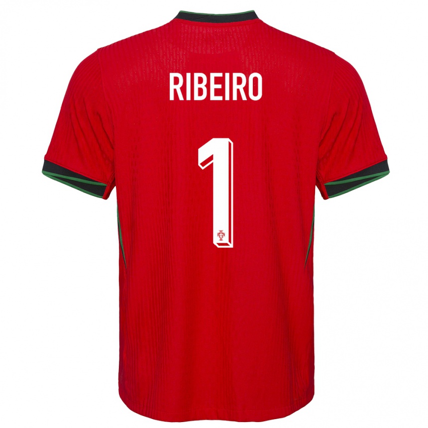 Kids Football Portugal Goncalo Ribeiro #1 Red Home Jersey 24-26 T-Shirt