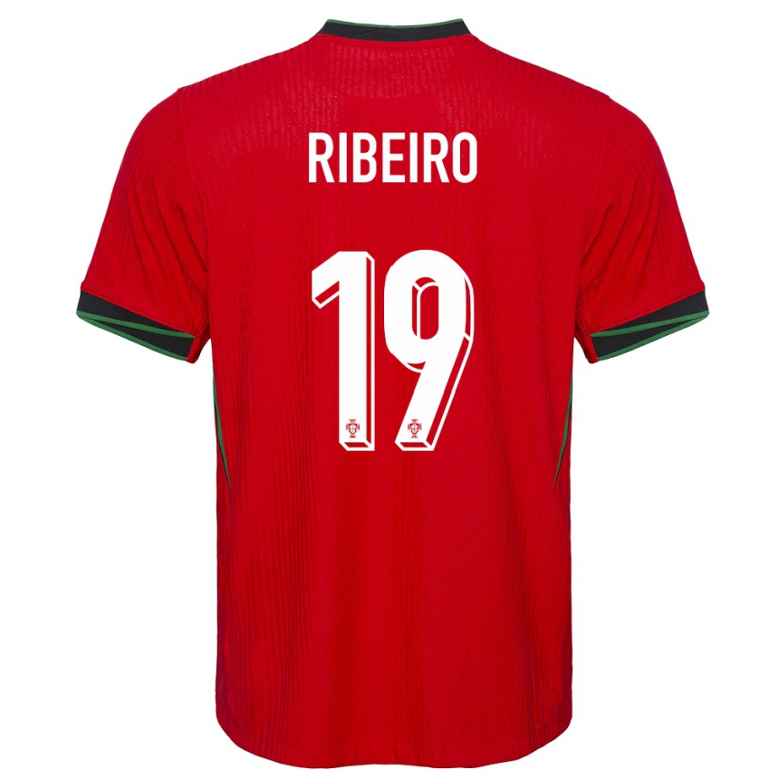 Kids Football Portugal Rodrigo Ribeiro #19 Red Home Jersey 24-26 T-Shirt