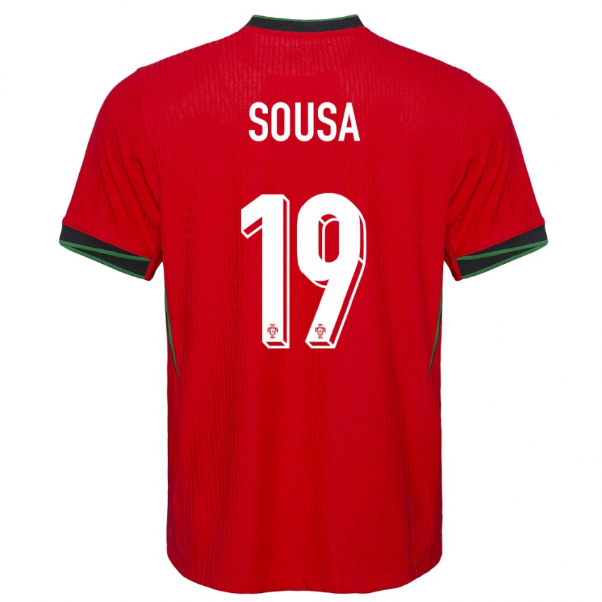 Kids Football Portugal Goncalo Sousa #19 Red Home Jersey 24-26 T-Shirt