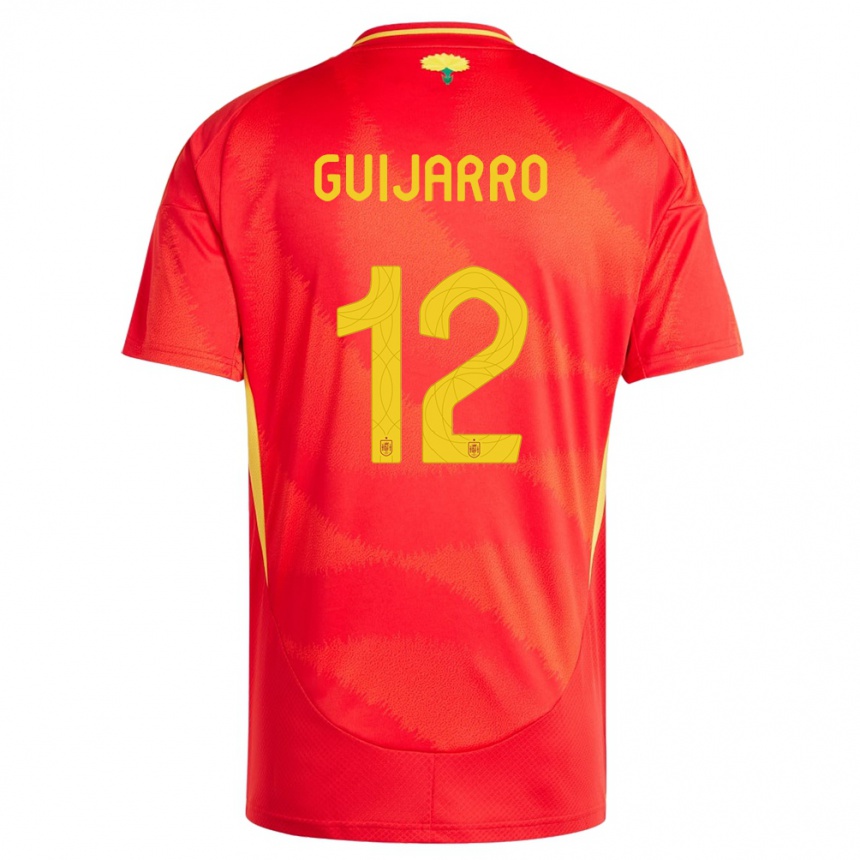 Kids Football Spain Patricia Guijarro #12 Red Home Jersey 24-26 T-Shirt