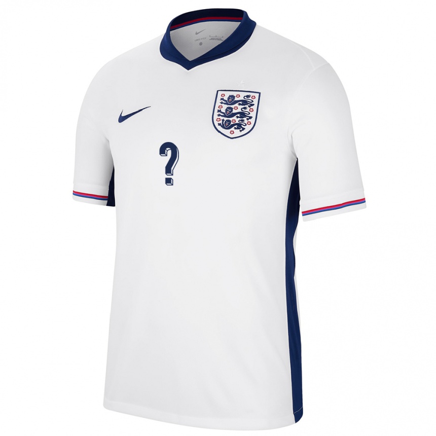 Kids Football England Your Name #0 White Home Jersey 24-26 T-Shirt