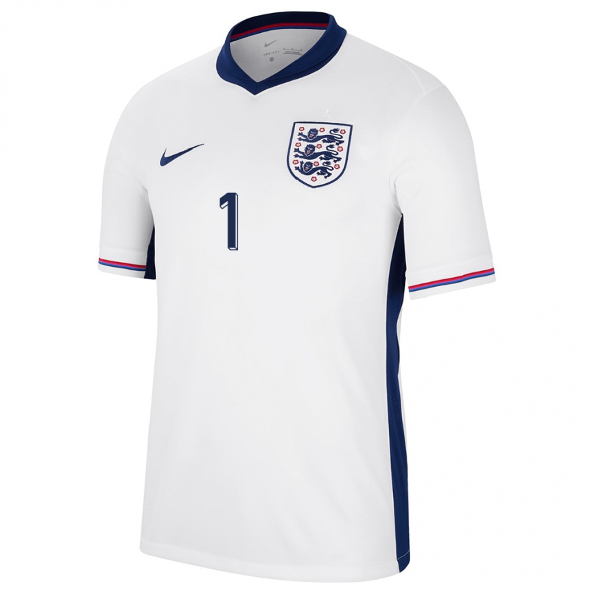 Kids Football England Mary Earps #1 White Home Jersey 24-26 T-Shirt