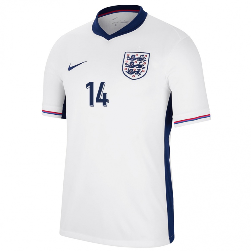 Kids Football England Sam Mather #14 White Home Jersey 24-26 T-Shirt