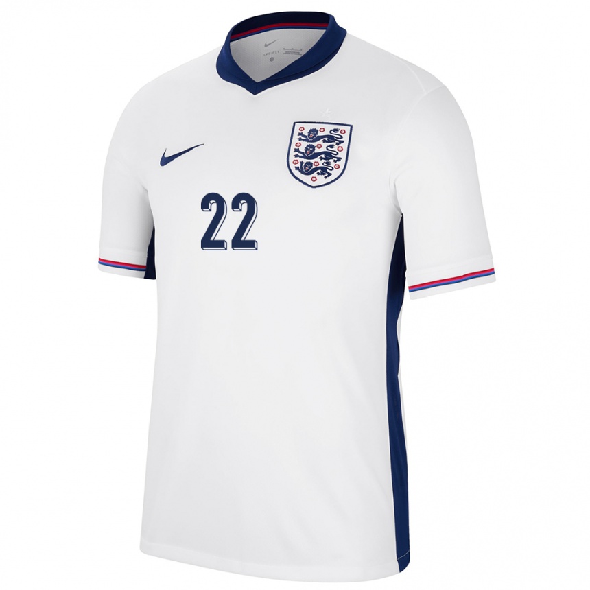 Kids Football England James Trafford #22 White Home Jersey 24-26 T-Shirt