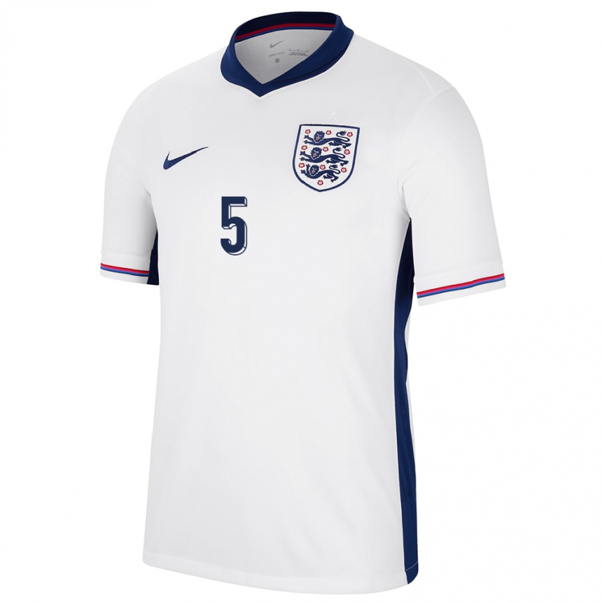 Kids Football England Steph Houghton #5 White Home Jersey 24-26 T-Shirt