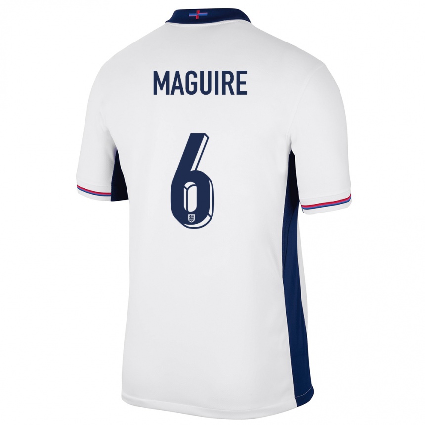 Kids Football England Harry Maguire #6 White Home Jersey 24-26 T-Shirt