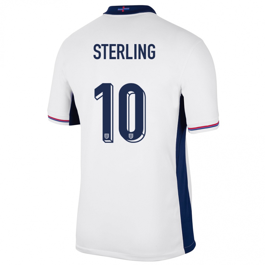 Kids Football England Raheem Sterling #10 White Home Jersey 24-26 T-Shirt