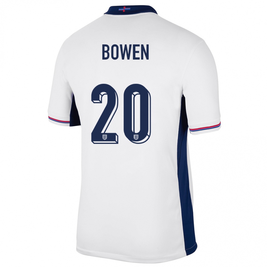 Kids Football England Jarrod Bowen #20 White Home Jersey 24-26 T-Shirt