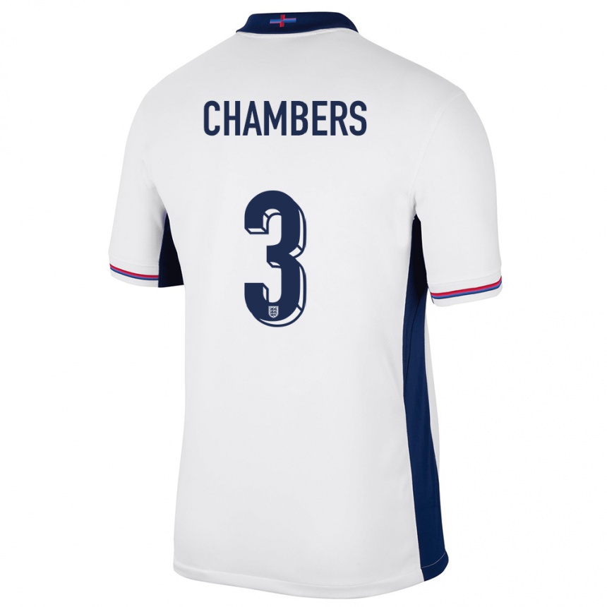 Kids Football England Luke Chambers #3 White Home Jersey 24-26 T-Shirt