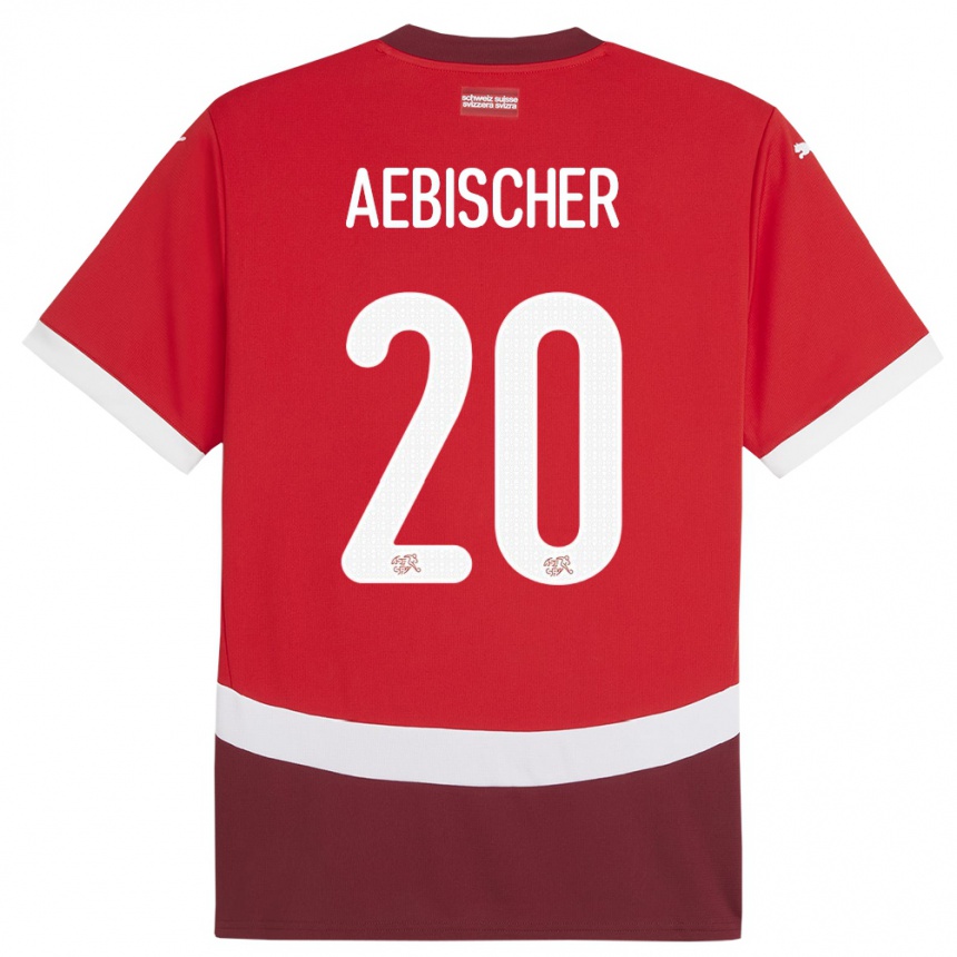 Kids Football Switzerland Michel Aebischer #20 Red Home Jersey 24-26 T-Shirt