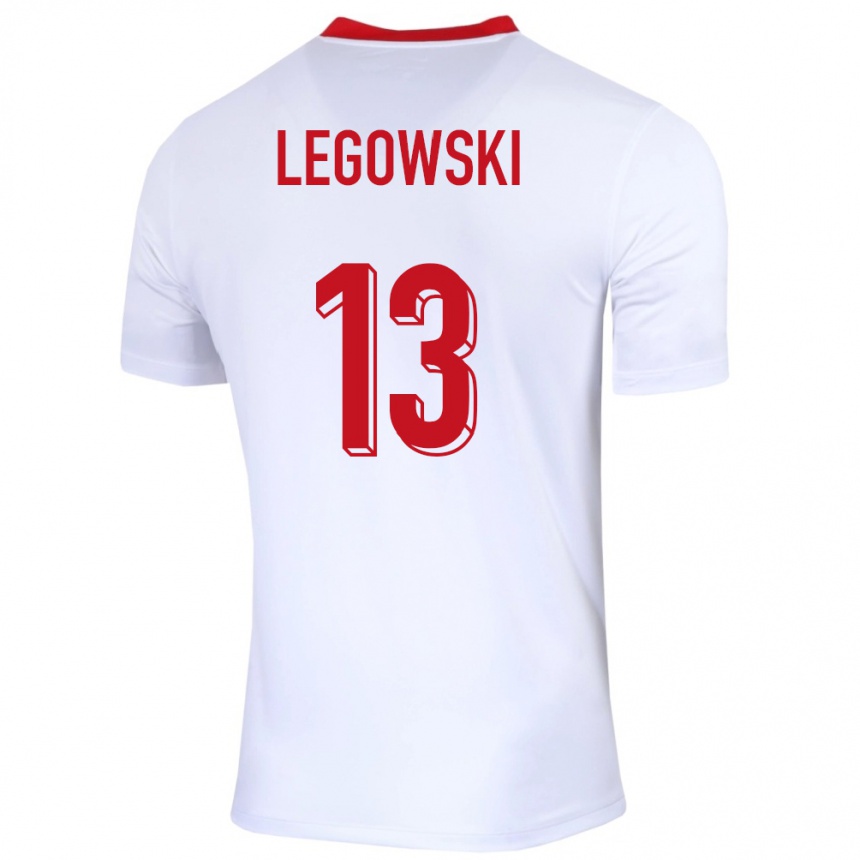 Kids Football Poland Mateusz Legowski #13 White Home Jersey 24-26 T-Shirt