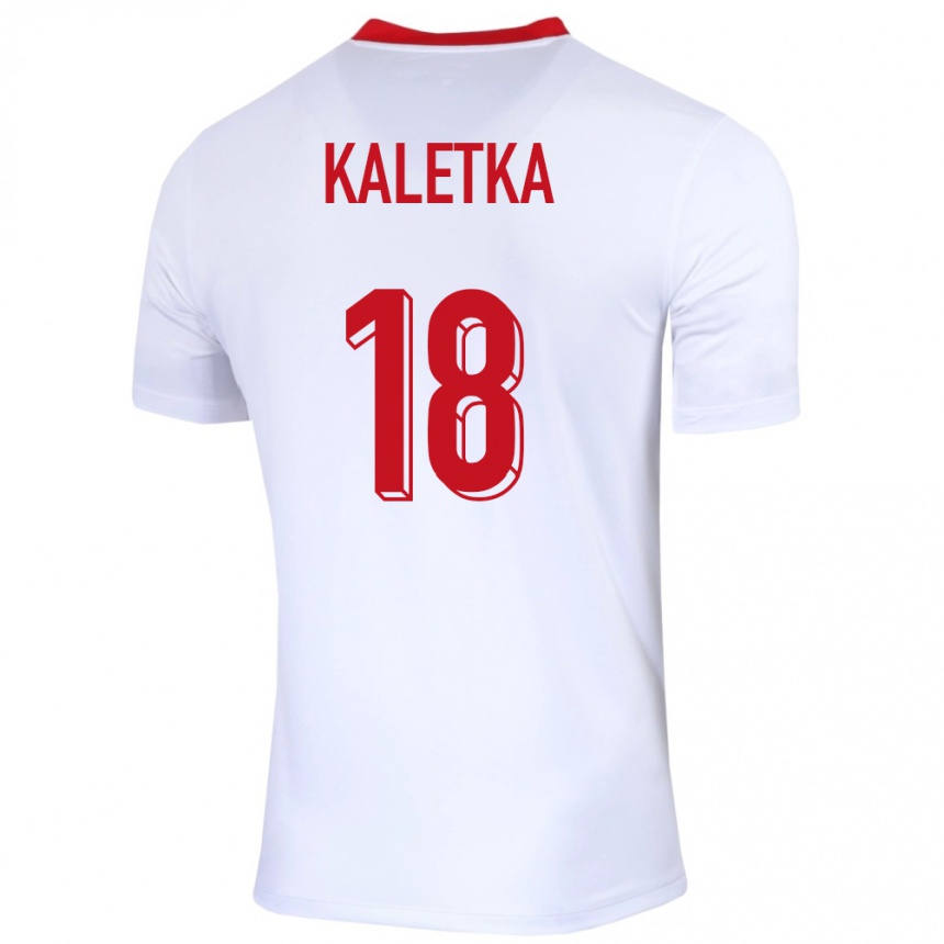 Kids Football Poland Nikol Kaletka #18 White Home Jersey 24-26 T-Shirt