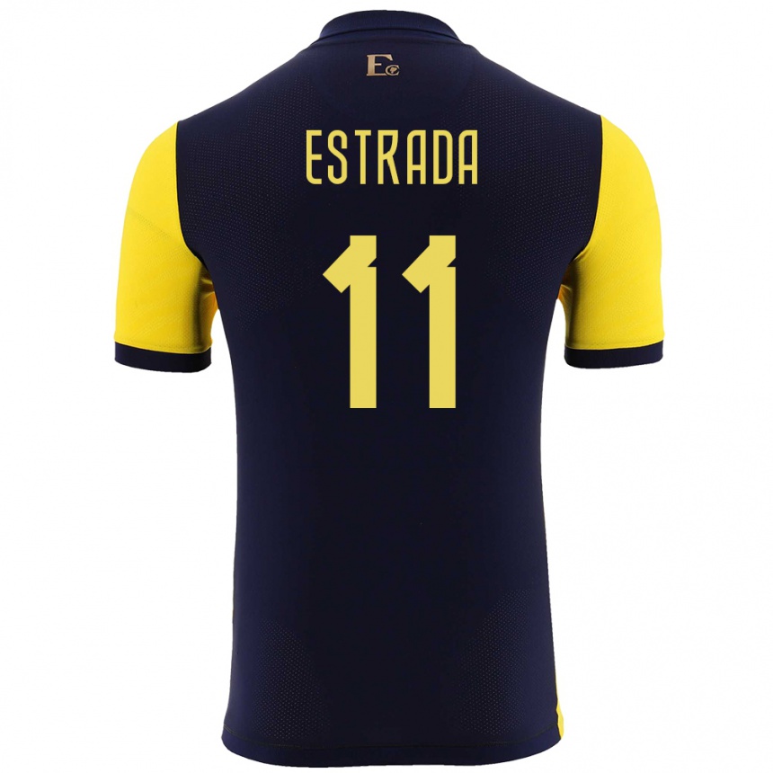 Kids Football Ecuador Michael Estrada #11 Yellow Home Jersey 24-26 T-Shirt