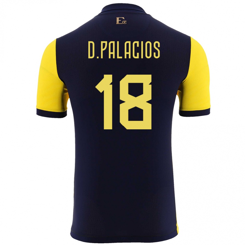 Kids Football Ecuador Diego Palacios #18 Yellow Home Jersey 24-26 T-Shirt