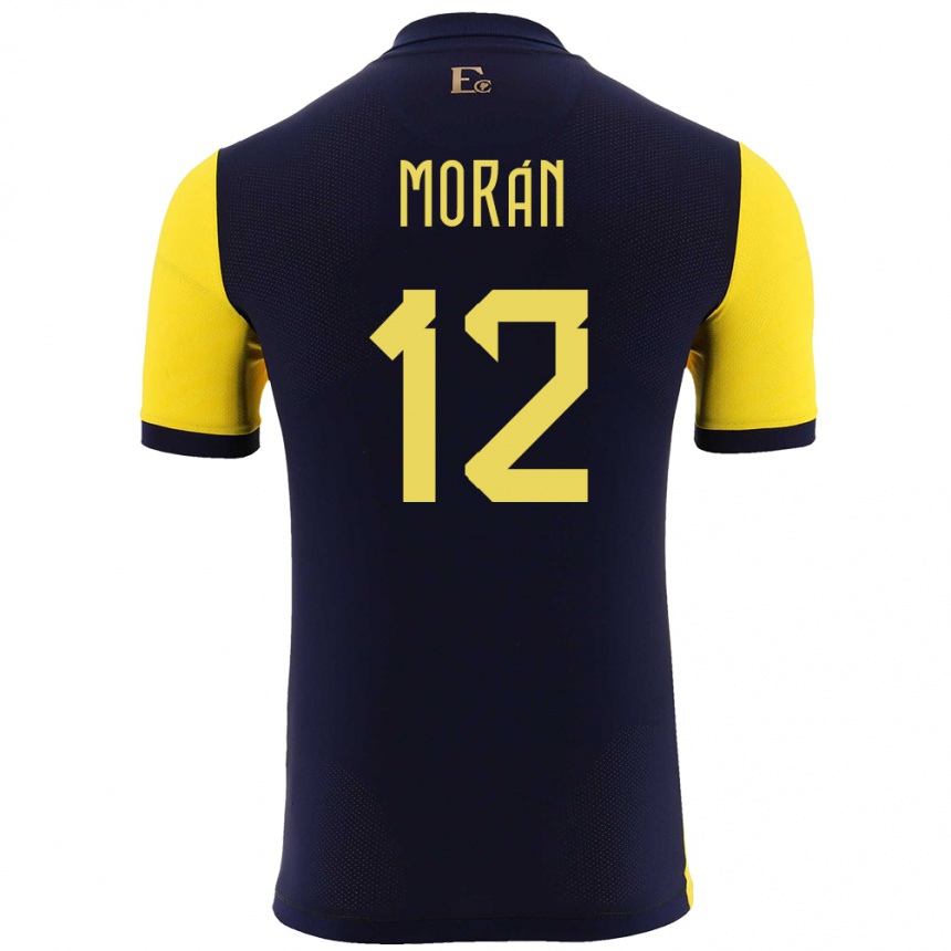 Kids Football Ecuador Andrea Moran #12 Yellow Home Jersey 24-26 T-Shirt