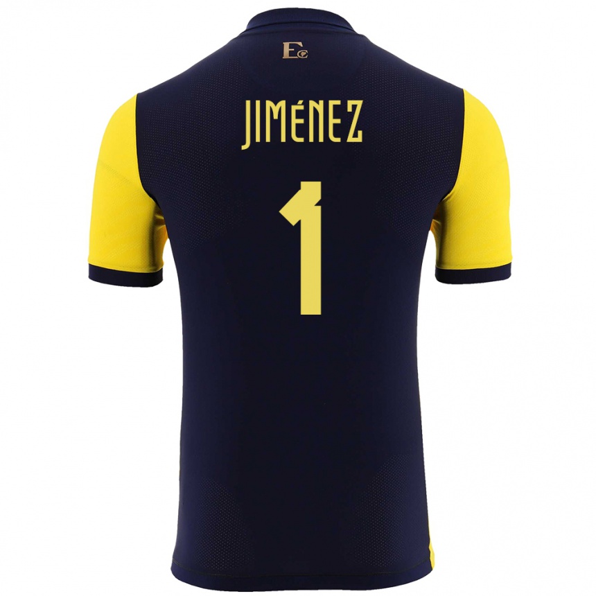 Kids Football Ecuador Tony Jimenez #1 Yellow Home Jersey 24-26 T-Shirt