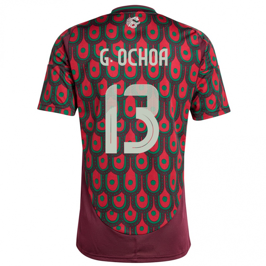 Kids Football Mexico Guillermo Ochoa #13 Maroon Home Jersey 24-26 T-Shirt