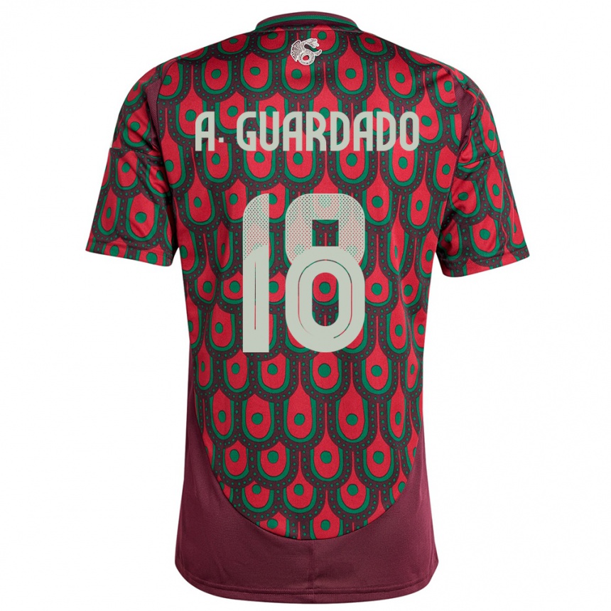 Kids Football Mexico Andres Guardado #18 Maroon Home Jersey 24-26 T-Shirt