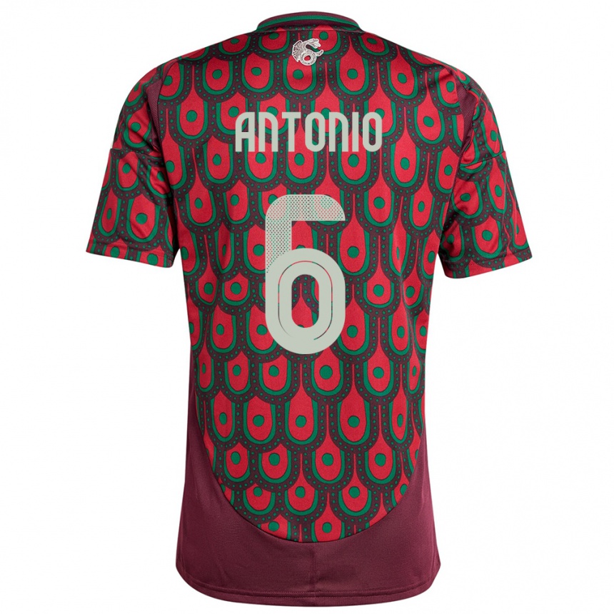 Kids Football Mexico Nancy Antonio #6 Maroon Home Jersey 24-26 T-Shirt