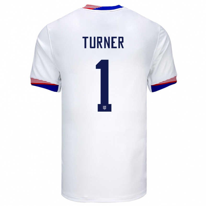 Kids Football United States Matt Turner #1 White Home Jersey 24-26 T-Shirt