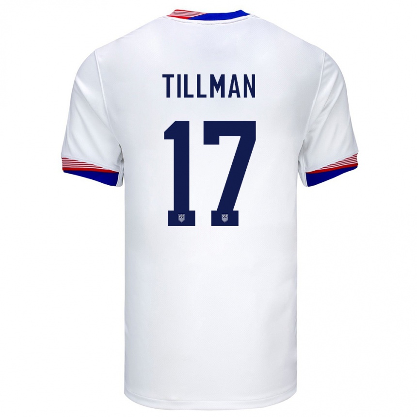 Kids Football United States Malik Tillman #17 White Home Jersey 24-26 T-Shirt