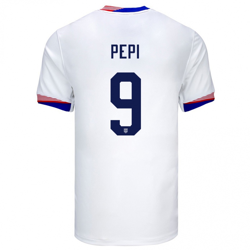 Kids Football United States Ricardo Pepi #9 White Home Jersey 24-26 T-Shirt