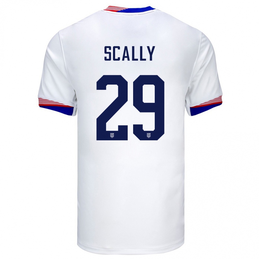 Kids Football United States Joseph Scally #29 White Home Jersey 24-26 T-Shirt