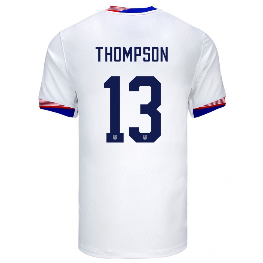 Kids Football United States Alyssa Thompson #13 White Home Jersey 24-26 T-Shirt