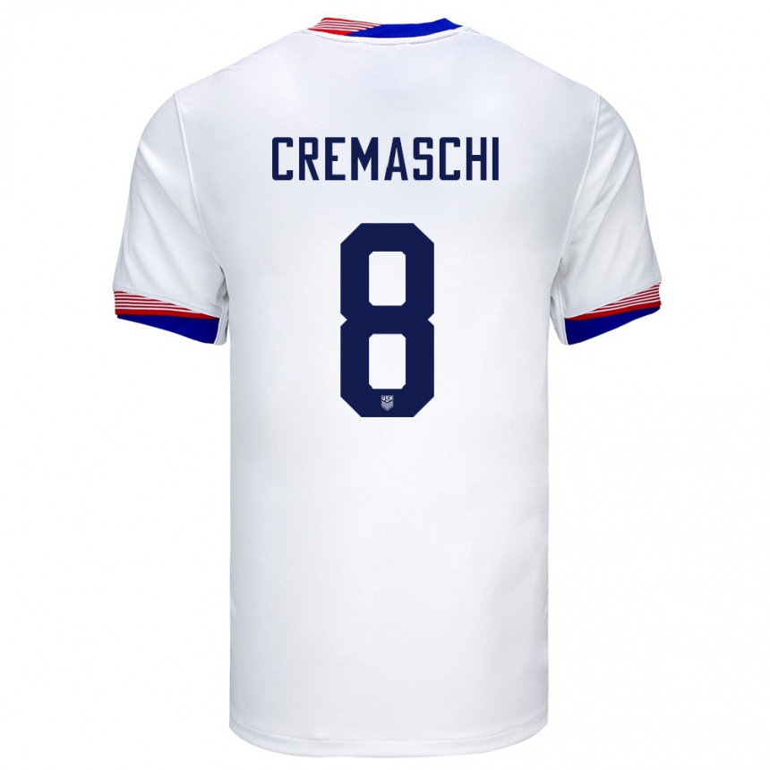 Kids Football United States Benjamin Cremaschi #8 White Home Jersey 24-26 T-Shirt