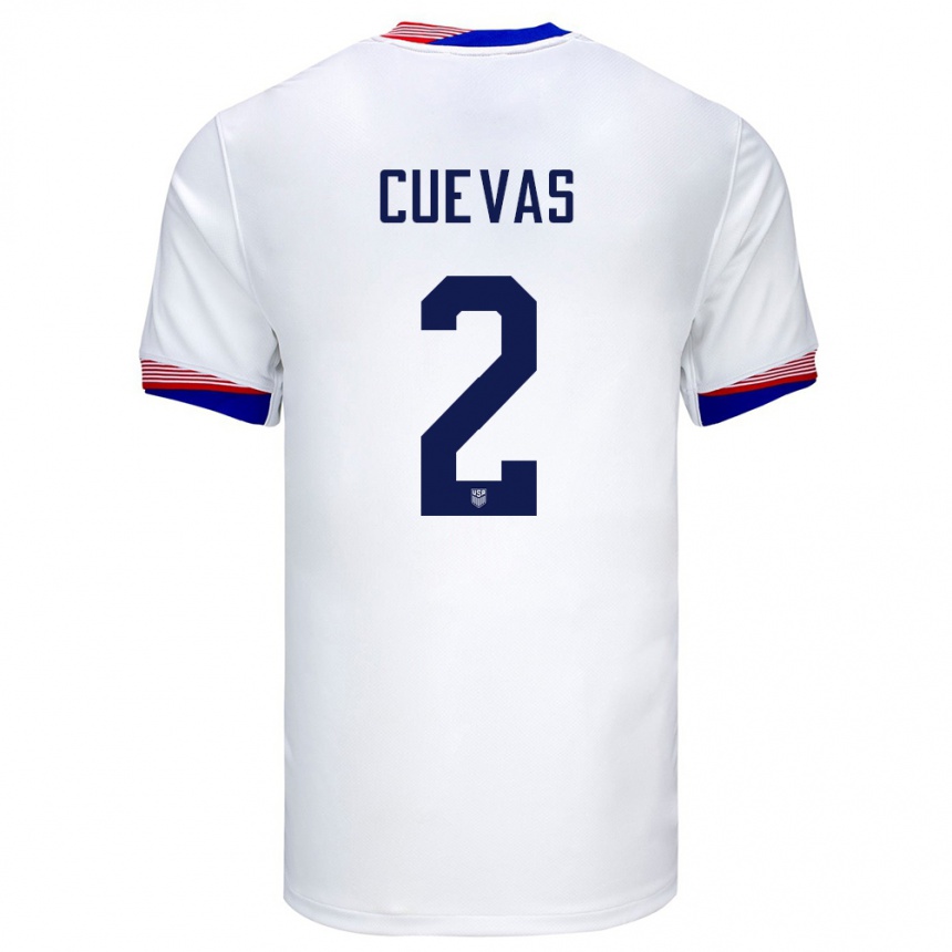 Kids Football United States Mauricio Cuevas #2 White Home Jersey 24-26 T-Shirt