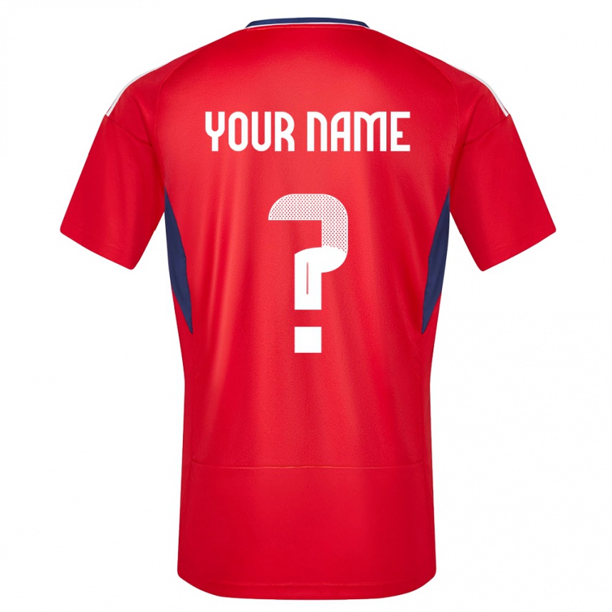 Kids Football Costa Rica Your Name #0 Red Home Jersey 24-26 T-Shirt