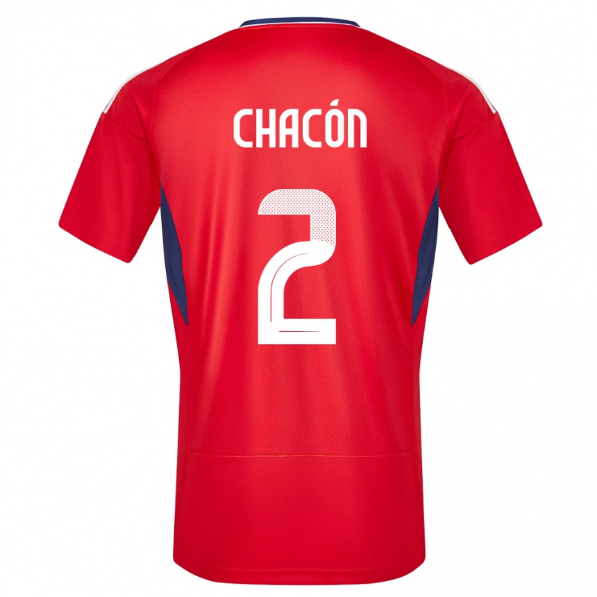 Kids Football Costa Rica Daniel Chacon #2 Red Home Jersey 24-26 T-Shirt