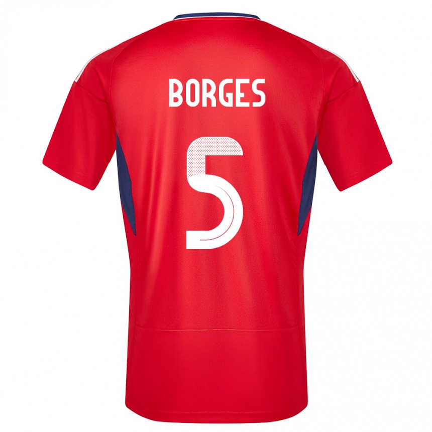 Kids Football Costa Rica Celso Borges #5 Red Home Jersey 24-26 T-Shirt