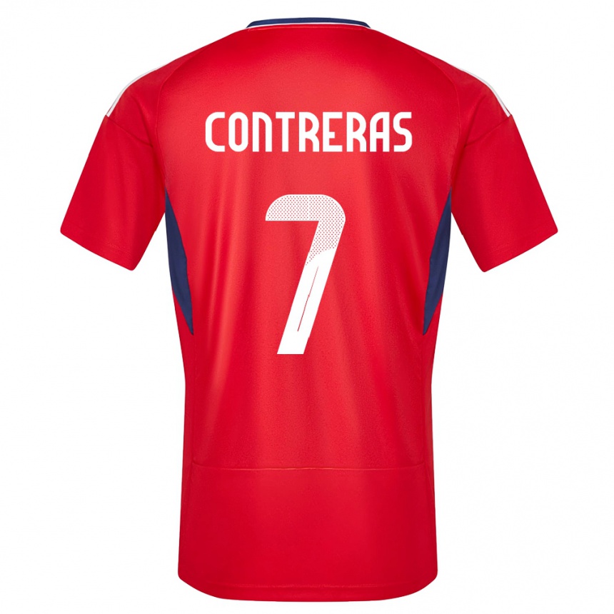 Kids Football Costa Rica Anthony Contreras #7 Red Home Jersey 24-26 T-Shirt