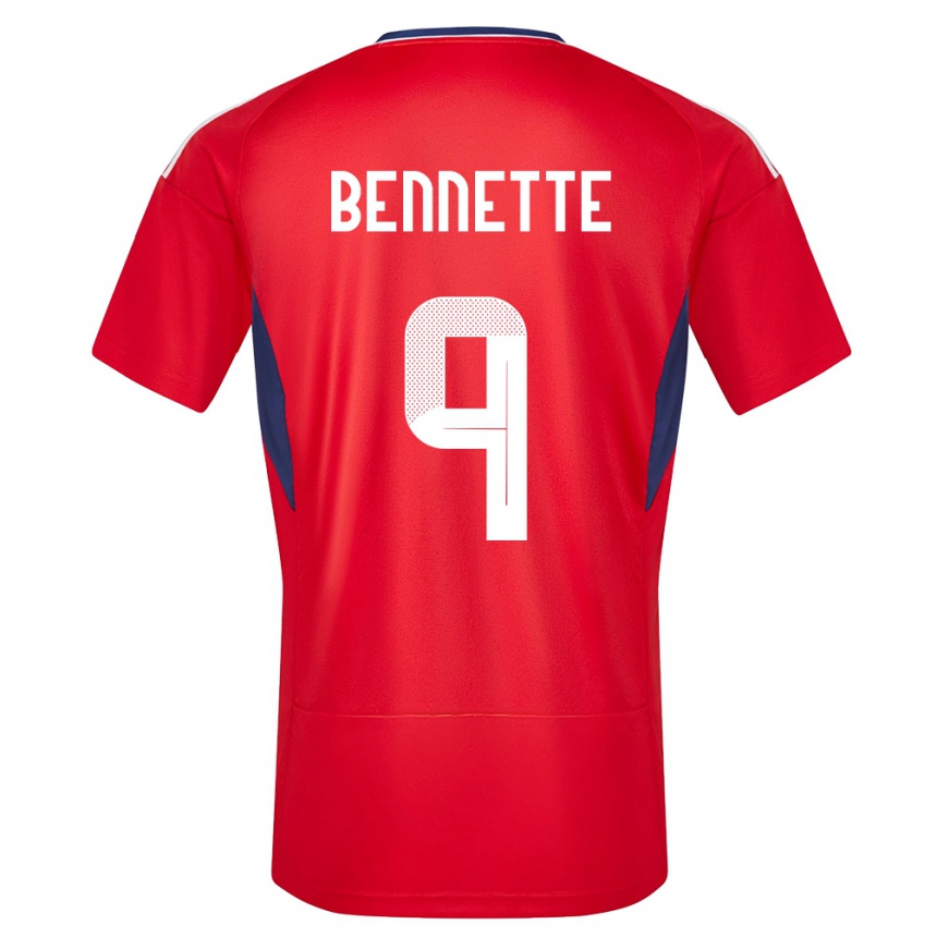 Kids Football Costa Rica Jewison Bennette #9 Red Home Jersey 24-26 T-Shirt