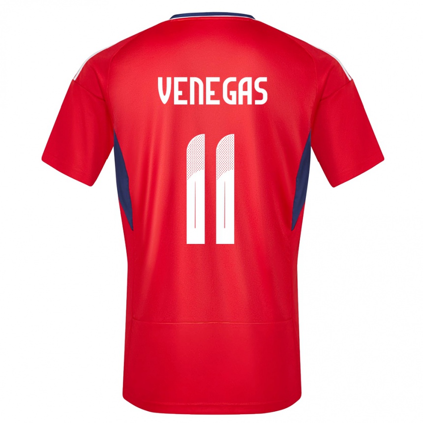 Kids Football Costa Rica Johan Venegas #11 Red Home Jersey 24-26 T-Shirt