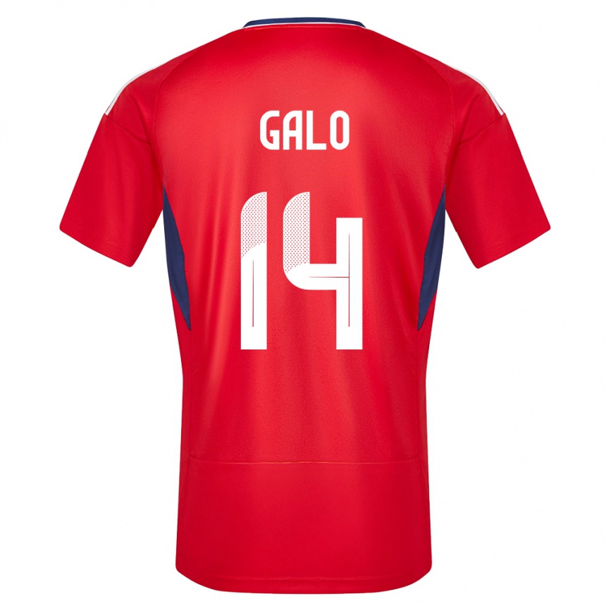 Kids Football Costa Rica Orlando Galo #14 Red Home Jersey 24-26 T-Shirt