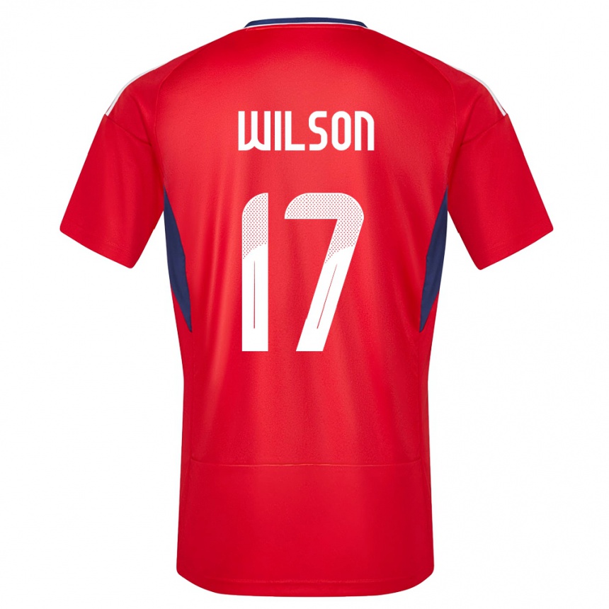 Kids Football Costa Rica Roan Wilson #17 Red Home Jersey 24-26 T-Shirt