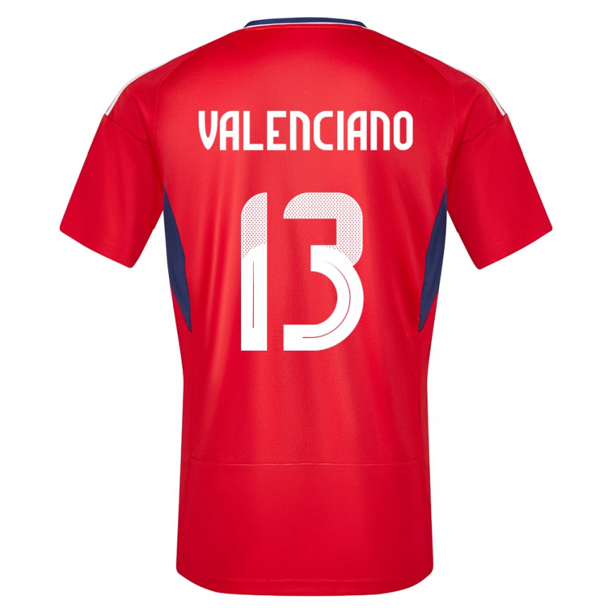 Kids Football Costa Rica Emilie Valenciano #13 Red Home Jersey 24-26 T-Shirt