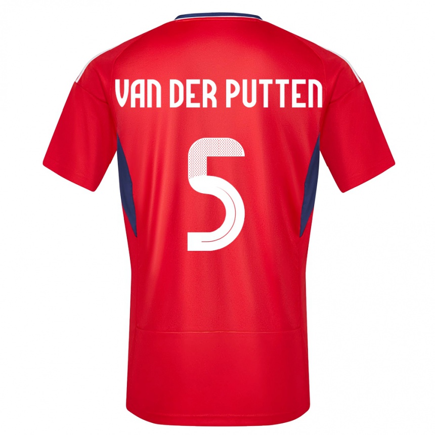 Kids Football Costa Rica Santiago Van Der Putten #5 Red Home Jersey 24-26 T-Shirt