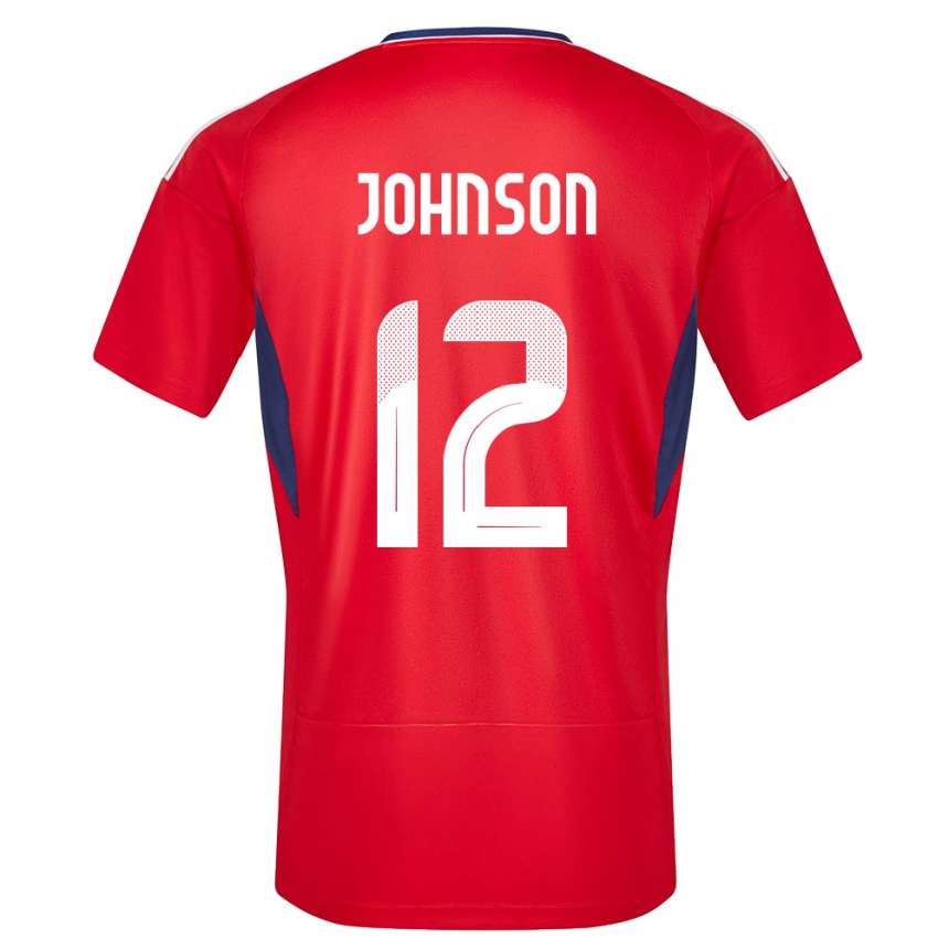 Kids Football Costa Rica Shawn Johnson #12 Red Home Jersey 24-26 T-Shirt