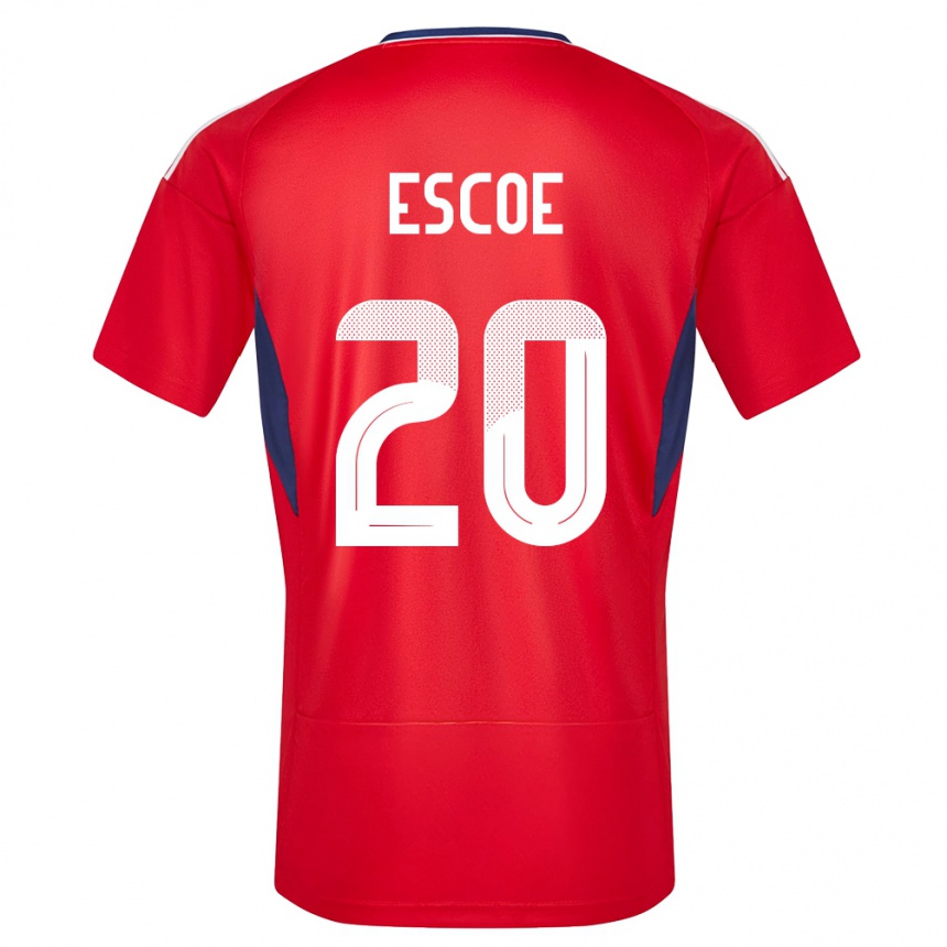 Kids Football Costa Rica Enyel Escoe #20 Red Home Jersey 24-26 T-Shirt