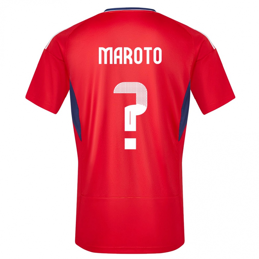 Kids Football Costa Rica Victor Maroto #0 Red Home Jersey 24-26 T-Shirt