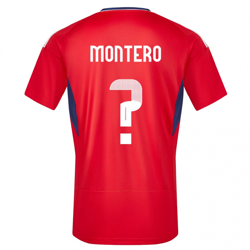 Kids Football Costa Rica Claudio Montero #0 Red Home Jersey 24-26 T-Shirt