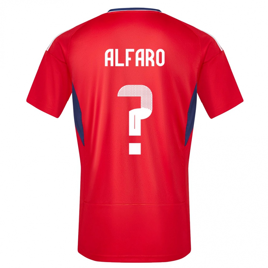 Kids Football Costa Rica Juan Alfaro #0 Red Home Jersey 24-26 T-Shirt