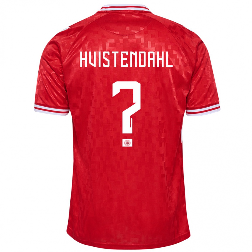 Kids Football Denmark Johan Hvistendahl #0 Red Home Jersey 24-26 T-Shirt